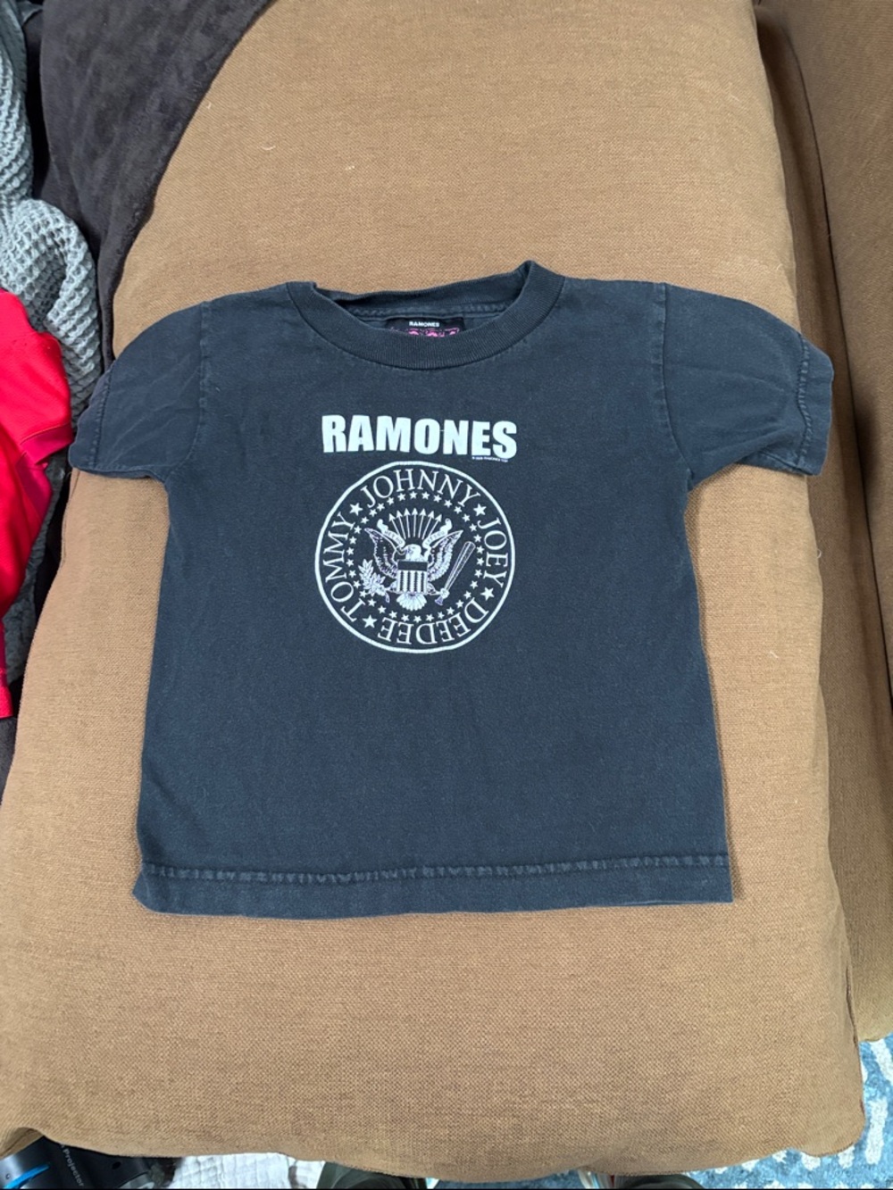 Kids Black Ramones Band Tee